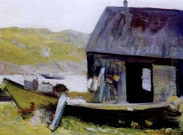 Monhegan Harbor Oil Painting by Abraham Jacob Bogdanove