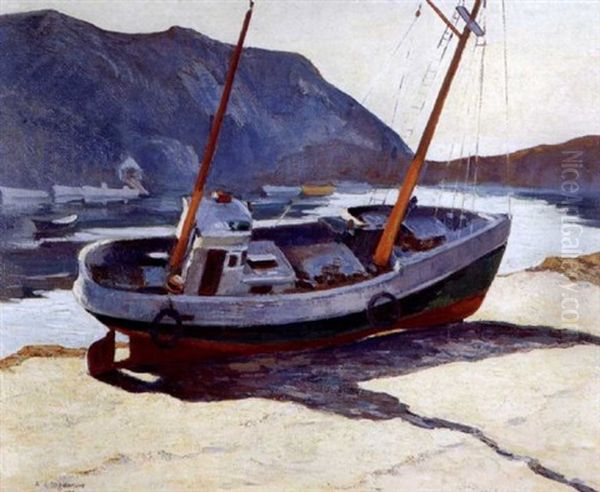 Beached, Monhegan Oil Painting by Abraham Jacob Bogdanove