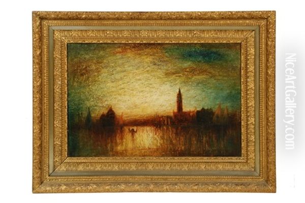 Sunset, Grand Canal, Venice Oil Painting by George Henry Bogert