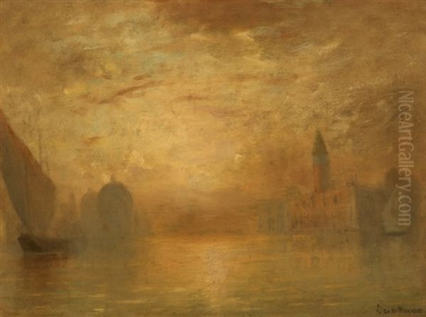 Sunset, Venice Oil Painting by George Henry Bogert