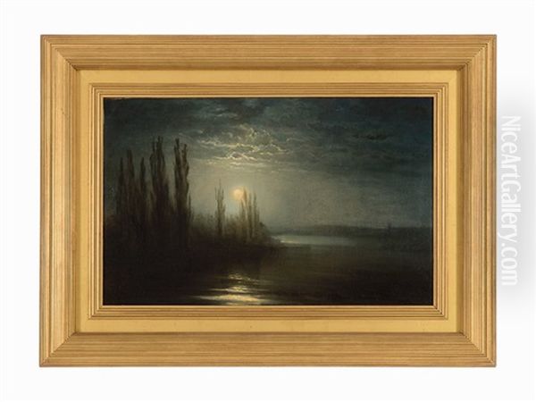 Untitled Moonscape Oil Painting by George Henry Bogert