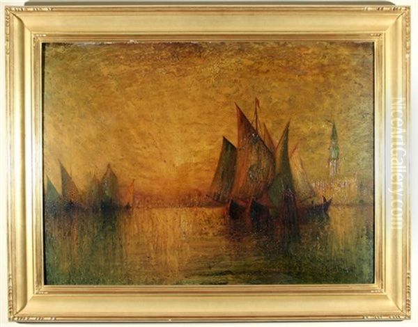 Luminous Sunset Over Venice Oil Painting by George Henry Bogert