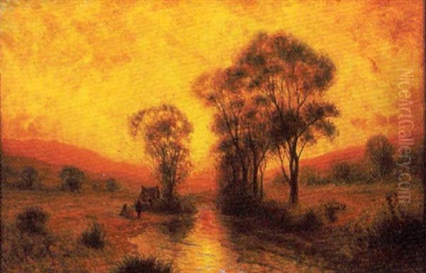 Sundown Oil Painting by George Henry Bogert