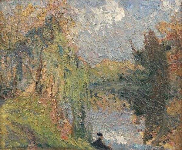 Le Saule, Auvers Oil Painting by Emilio Boggio