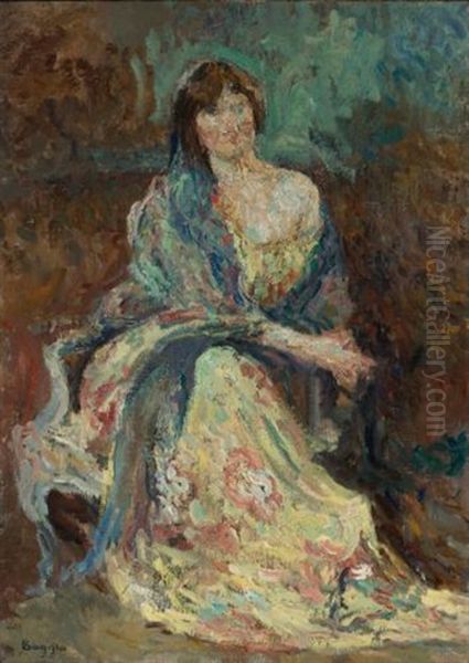 Portrait Au Deshabille Oil Painting by Emilio Boggio