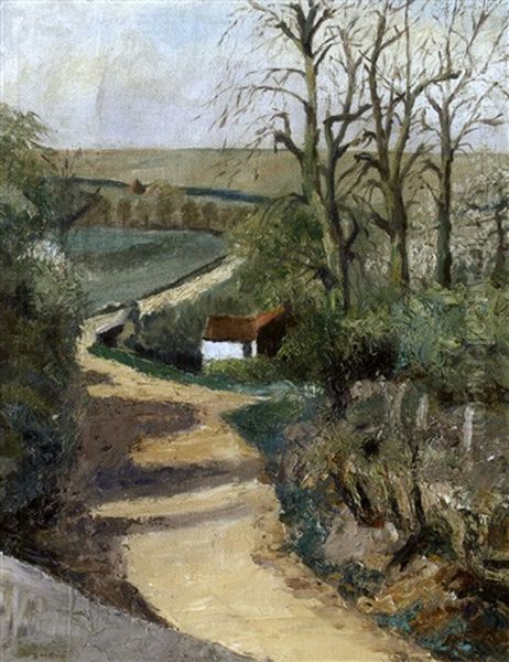 Paysage Des Environs D'auvers-sur-oise Oil Painting by Emilio Boggio