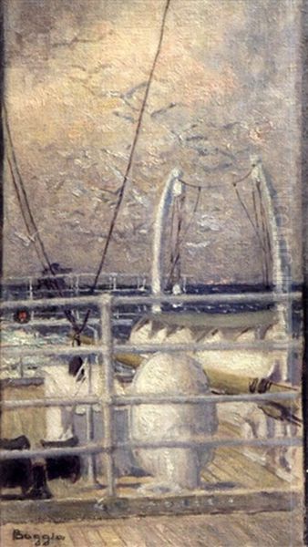 Le Pont Du Bateau Oil Painting by Emilio Boggio