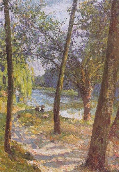 Les Bords De L'oise A Auvers by Emilio Boggio