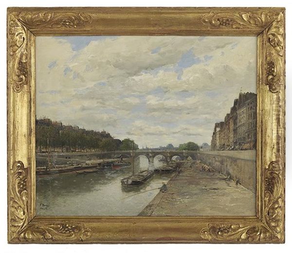 Pont Neuf [a Paris] Oil Painting by Frank Myers Boggs