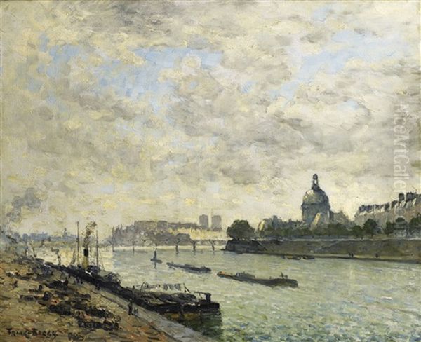 The Banks Of The Seine, Paris Oil Painting by Frank Myers Boggs