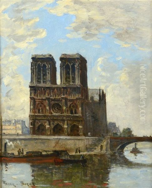 Notre-dame Vue Des Quais De La Seine Oil Painting by Frank Myers Boggs