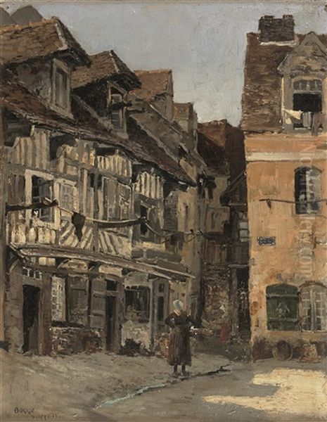 Rue De Dieppe Oil Painting by Frank Myers Boggs