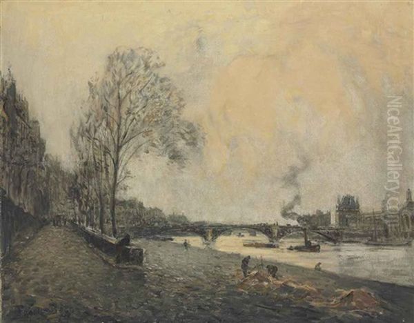 Au Bord De La Seine Oil Painting by Frank Myers Boggs