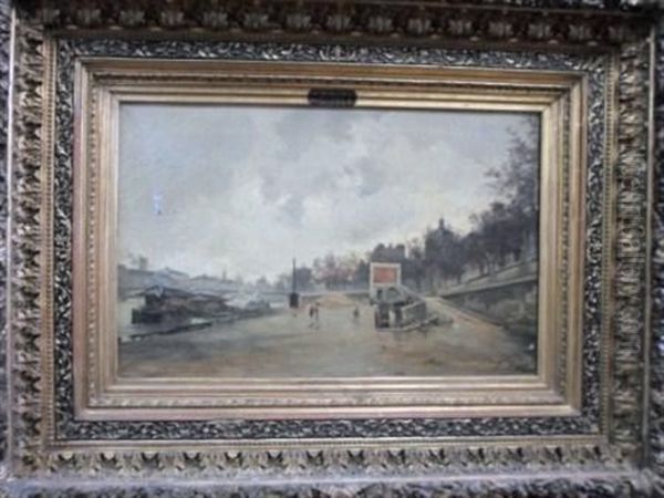 Quai De Paris Oil Painting by Frank Myers Boggs