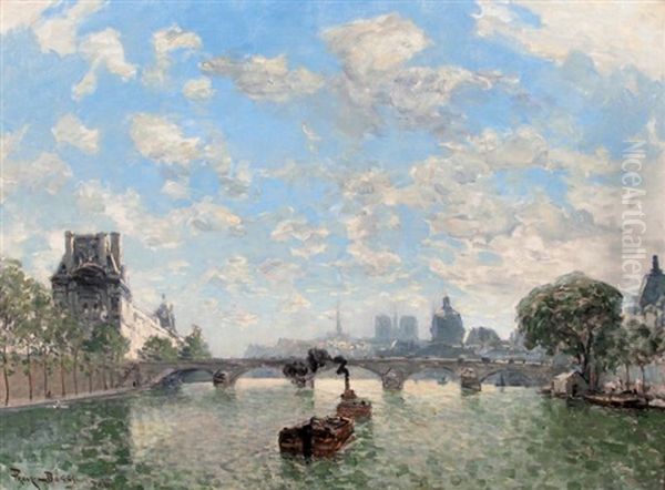 La Seine Au Pont-royal Oil Painting by Frank Myers Boggs