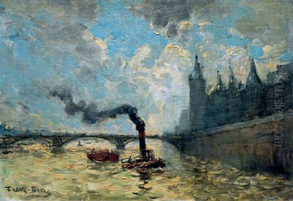 La Seine Et La Conciergerie Oil Painting by Frank Myers Boggs