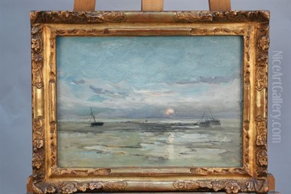 Marine Au Soleil Couchant Oil Painting by Frank Myers Boggs