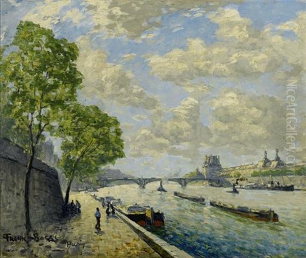 Quai Du Louvre. Port St. Nicolas Oil Painting by Frank Myers Boggs