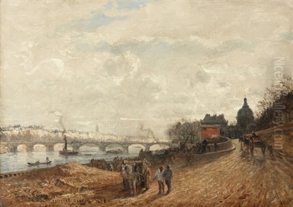 Quais De Seine Oil Painting by Frank Myers Boggs