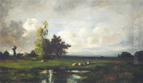 Pastoral Landscape Oil Painting by Frank Myers Boggs