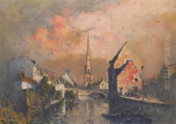 Harfleur Oil Painting by Frank Myers Boggs