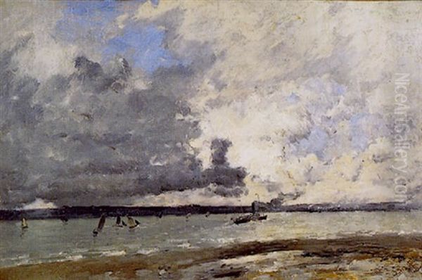 Estuaire De La Seine Oil Painting by Frank Myers Boggs