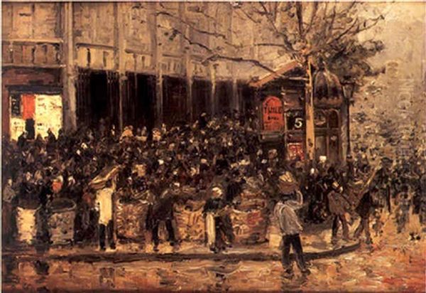 Les Halles Oil Painting by Frank Myers Boggs