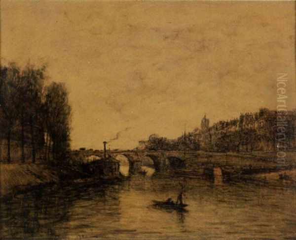 Pont Marie, Paris Oil Painting by Frank Myers Boggs