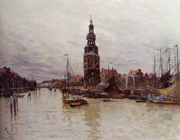 Amsterdam Oil Painting by Frank Myers Boggs