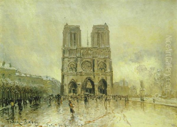 Paris, Notre-dame Oil Painting by Frank Myers Boggs