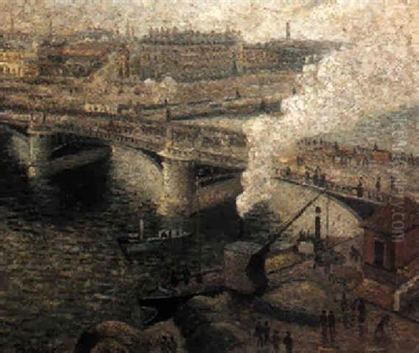 Le Pont Boieldieu, Rouen Oil Painting by Frank Myers Boggs