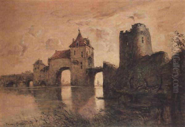 Le Pont Fortifie Oil Painting by Frank Myers Boggs