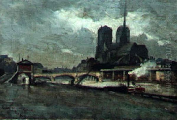 Notre Dame, Paris Oil Painting by Frank Myers Boggs