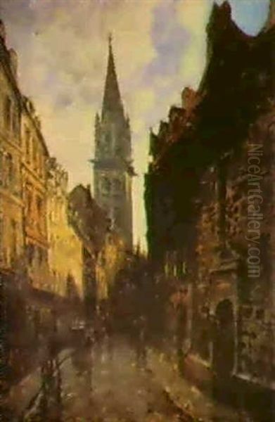 Rue De Caen Oil Painting by Frank Myers Boggs