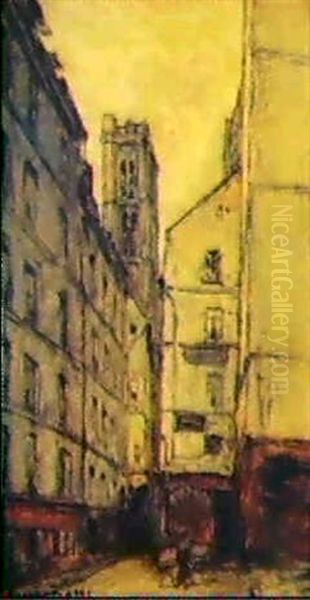 Vieux Quartier De Paris Oil Painting by Frank Myers Boggs