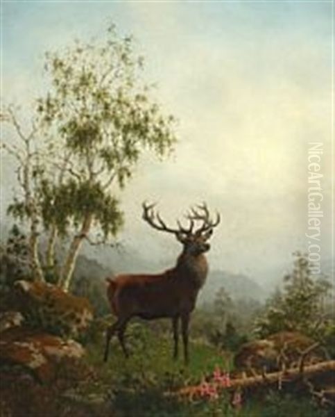 A Stag by Carl Henrik Bogh