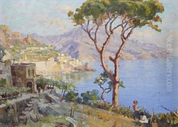 On The Amalfi Coast Oil Painting by Luca Albino