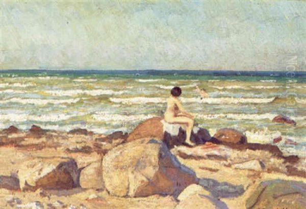 Badepiger Oil Painting by Elnar V. Boegh