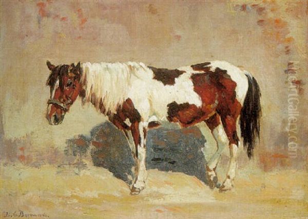 Staand Paard Oil Painting by Herman Bogman I