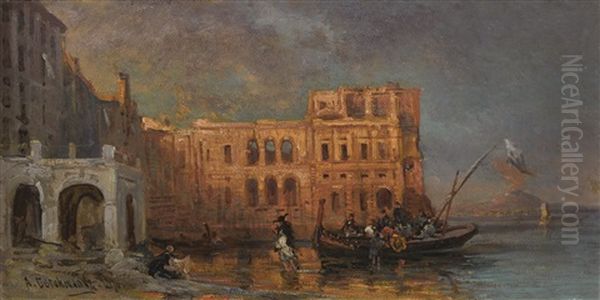 Naples Oil Painting by Alexei Bogoliubov