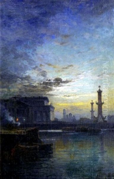 Coucher Du Soleil Oil Painting by Aleksei Petrovich Bogolyubov