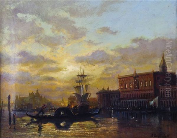 Venedig Im Lichte Der Abenddammerung Oil Painting by Aleksei Petrovich Bogolyubov