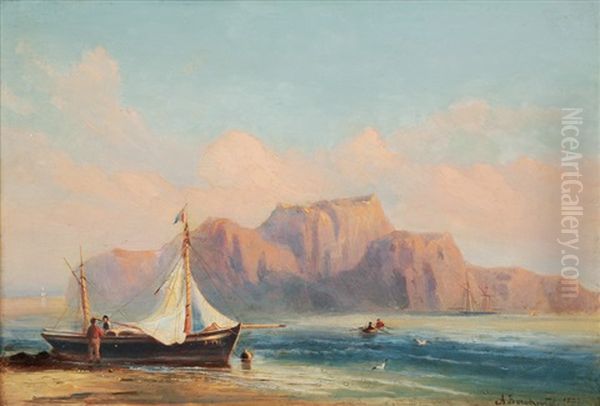 View Of A Coast Oil Painting by Aleksei Petrovich Bogolyubov