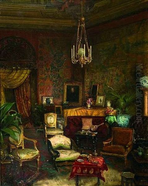 Saloninterieur by Adolf Boehm