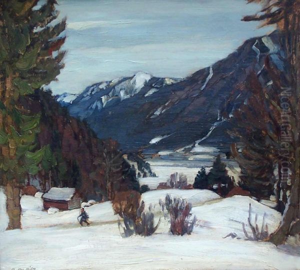 Der Krassner Bei Garmisch 23 Oil Painting by Richard Albitz