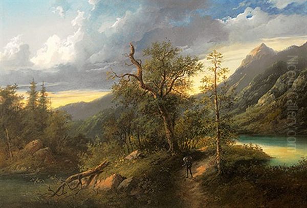 Waldlandschaft Aus Steiermark Oil Painting by Edouard Boehm