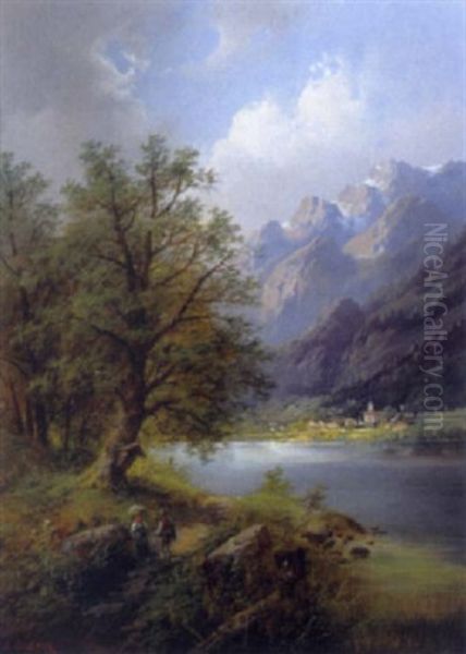 Partie Aus Tirol Oil Painting by Edouard Boehm