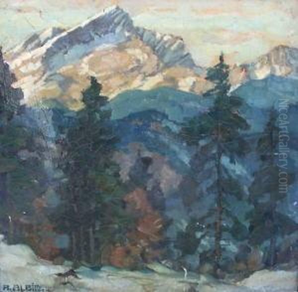 Winterlandschaft Oil Painting by Richard Albitz