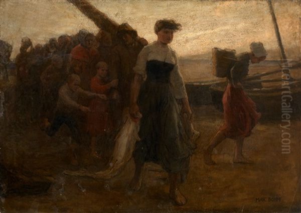 Carrying The Catch Oil Painting by Max Bohm