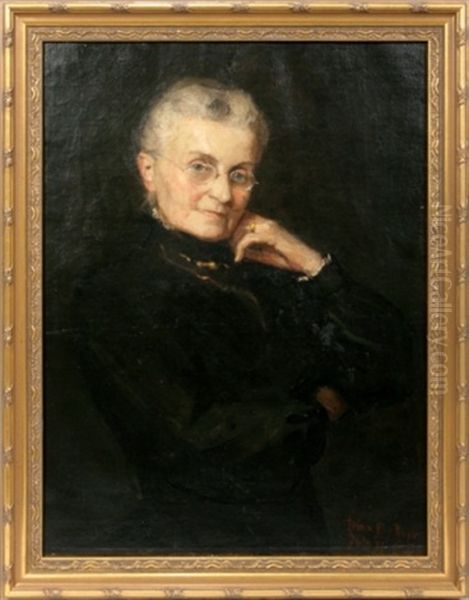 Portrait Of Mrs. Emilie Bohm Oil Painting by Max Bohm